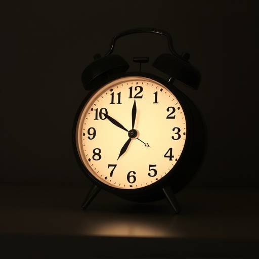 A clock with soft, diffused light representing the importance of a sleep schedule.